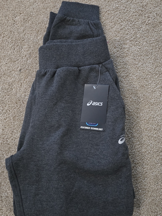 Asics Pants - Asics Dark Charcoal Gray Women's Jogger Track Pants